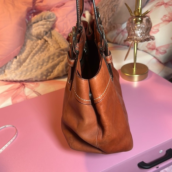 Coach orange Leather Shoulder Bag - Picture 2 of 13